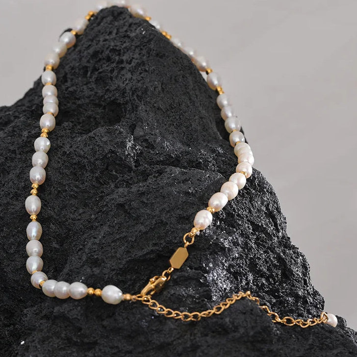 Collar de perlas de iridiscencia