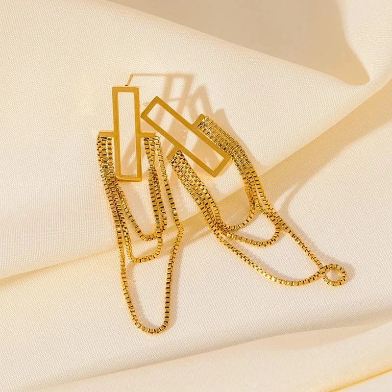 Liekoo Irregular Drop Earrings – Modern Minimalist Elegance