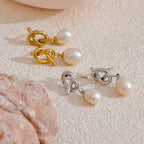 Brinco de pérola simples