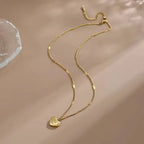 Gold Heart Pendant Necklace