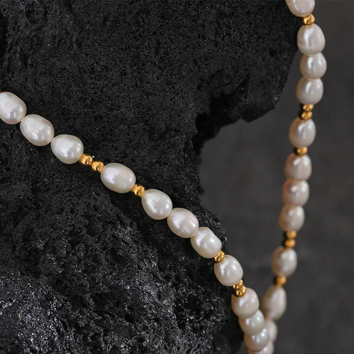 Collar de perlas de iridiscencia