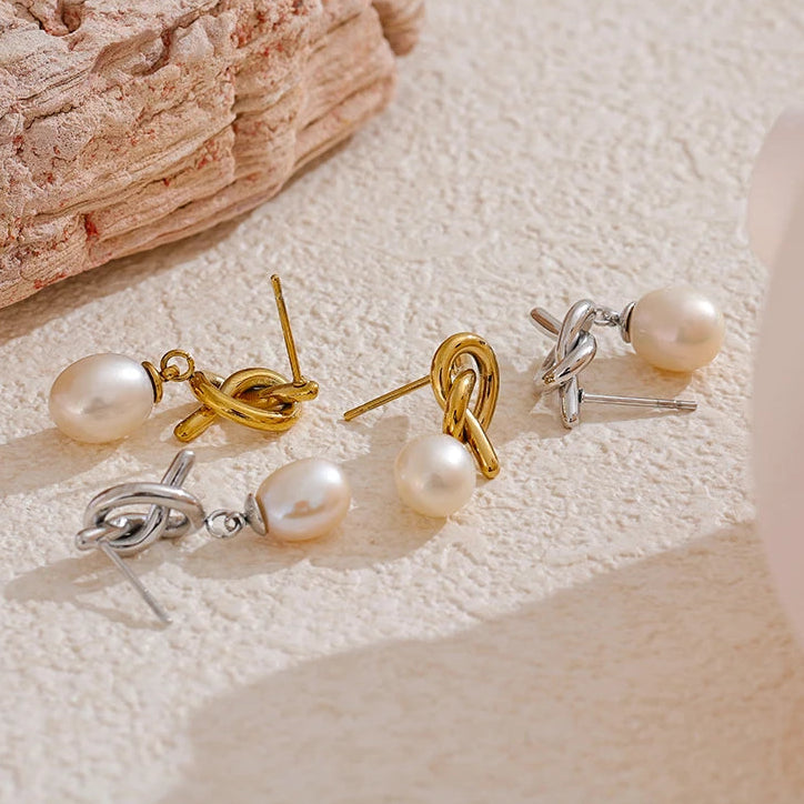 Brinco de pérola simples