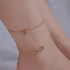 Infinity Heart Anklet Personalized