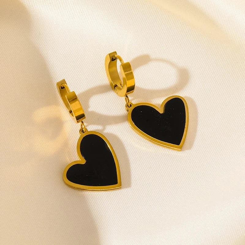 Liekoo Heart Hoop Earrings – Chic & Playful Elegance