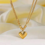 Collar de corazón de varias capas