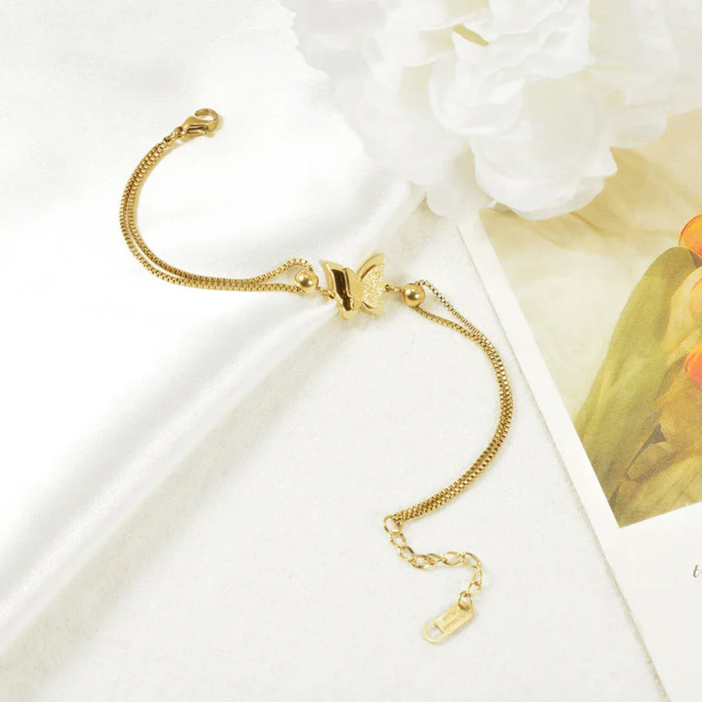 Frosted Butterfly Anklet