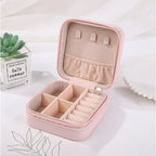 Portable Mini Leather Jewelry Box