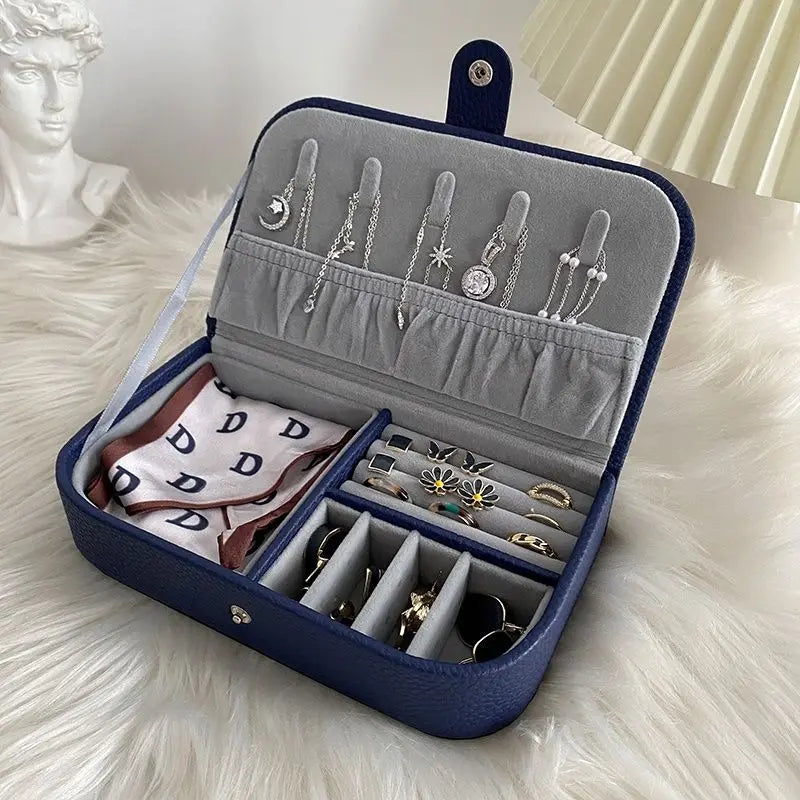 Portable Jewelry Box Leather