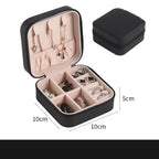 Portable Mini Leather Jewelry Box