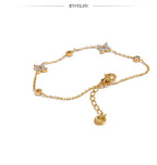 Pulsera de flores de circón