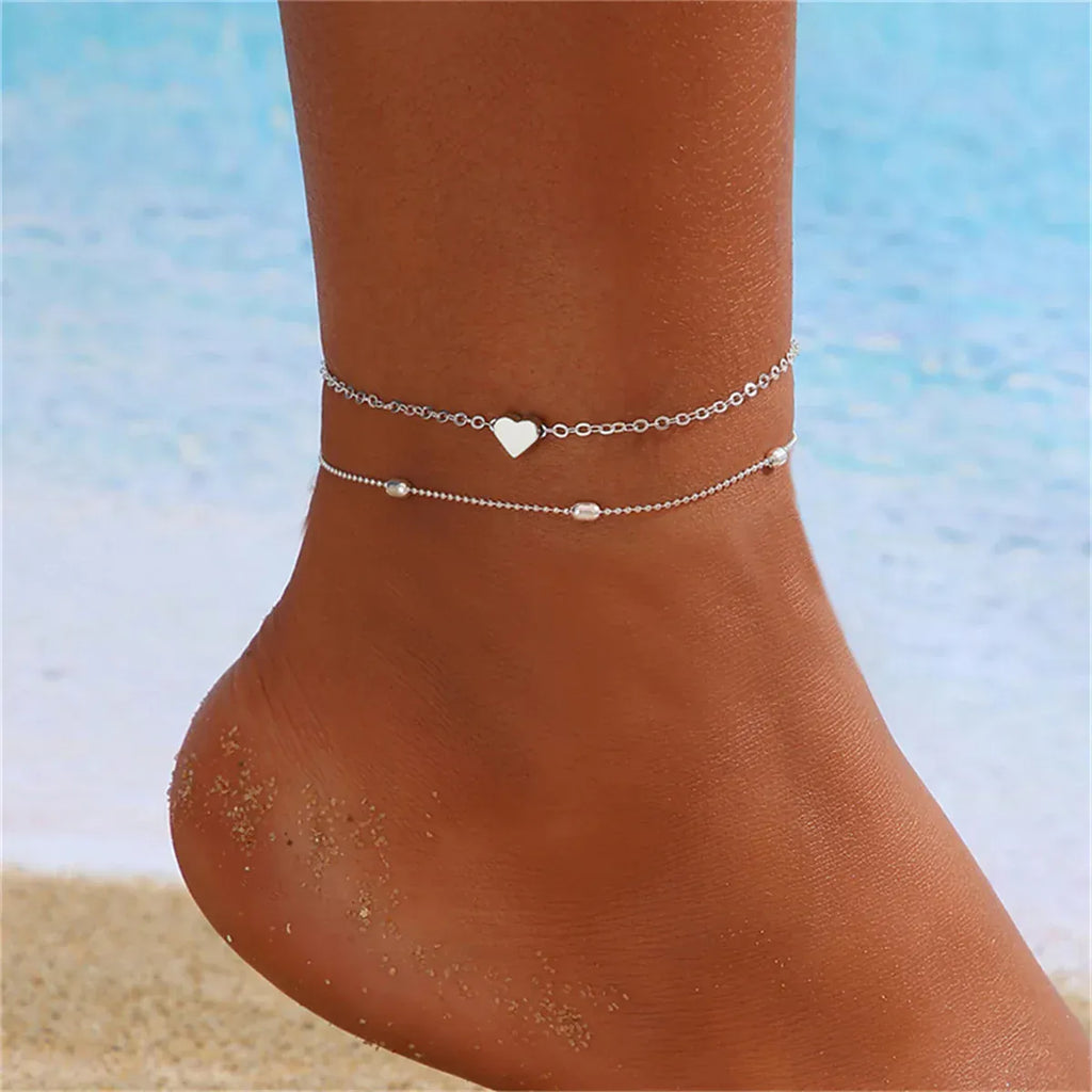 Simple Heart Anklet