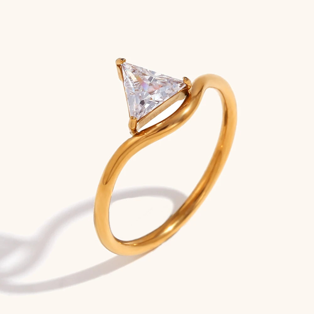 Water Drop Zircon Ring