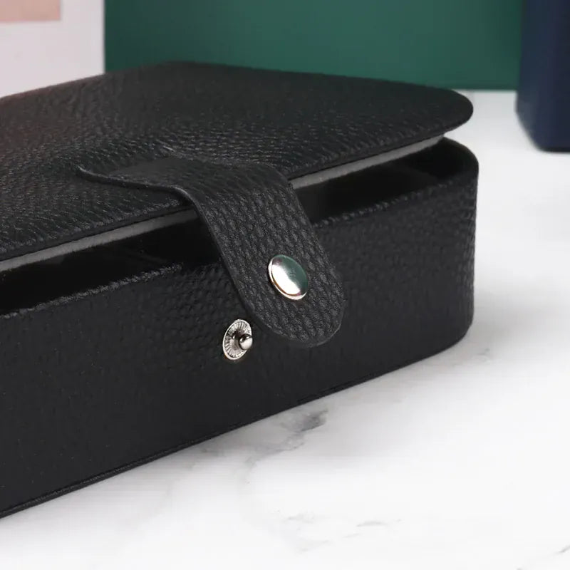 Portable Jewelry Box Leather Travel Organizer