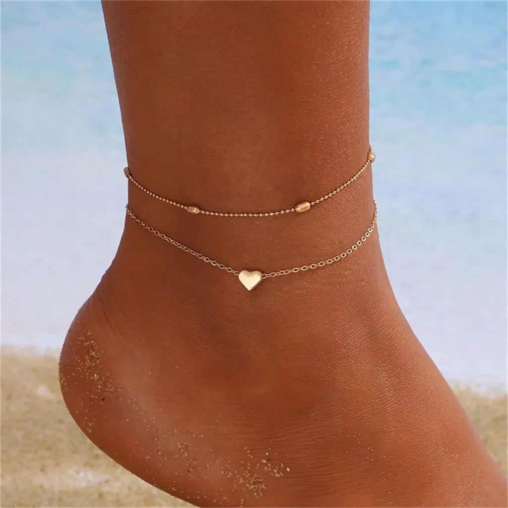 Simple Heart Anklet
