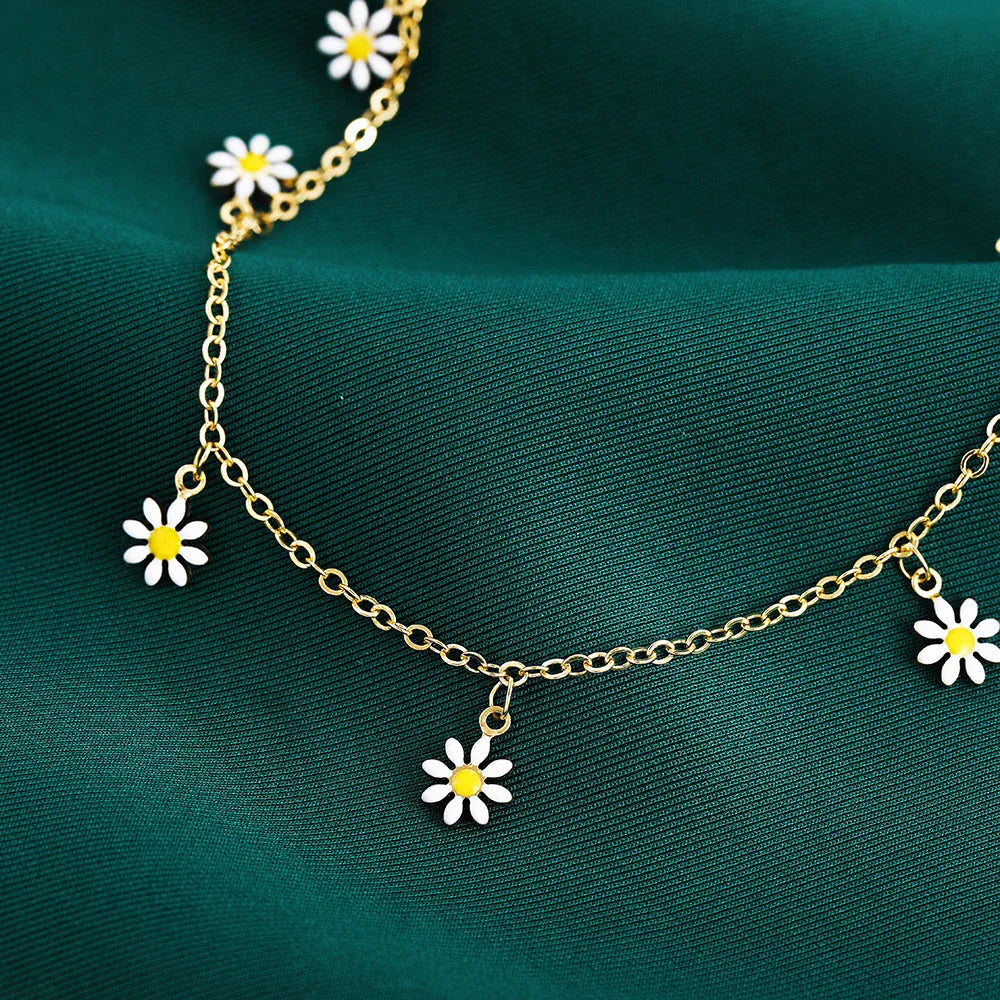 Summer Daisy Anklet