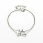 Infinity Heart Anklet Personalized