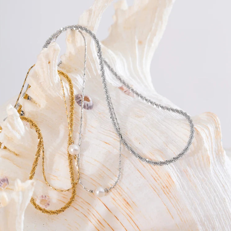 Tobillera de perlas de agua dulce