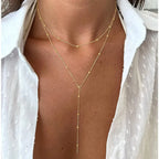 Colar Lariat Dourado