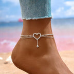 Heart Double Layer Anklet