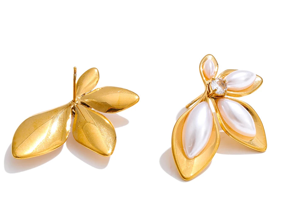 Pendientes de perlas vegetales