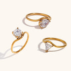 Water Drop Zircon Ring