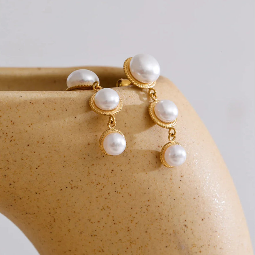 Pearls Small Drop Earrings