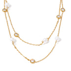 Pearl Zircon Layered Necklace