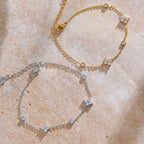 Pulsera de flores de circón