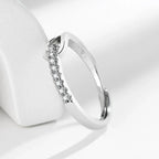 925 Sterling Silver High-End Full Diamond Hollow Design Horseshoe-Shaped Zircon Ring Personalized High-Quality Women's Ring