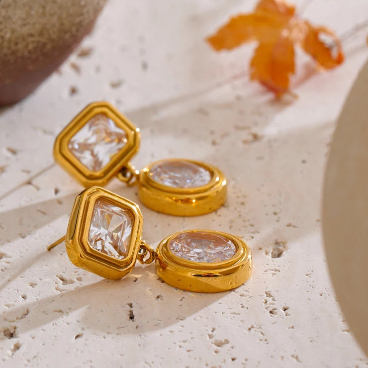 Shiny Cubic Zirconia Earrings