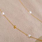 Pearl Zircon Layered Necklace