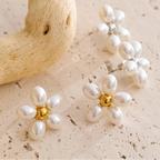 Pearls Flower Earrings