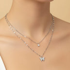 Double Butterfly Necklace