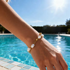 Pulseira Pérolas Brilho Oceano