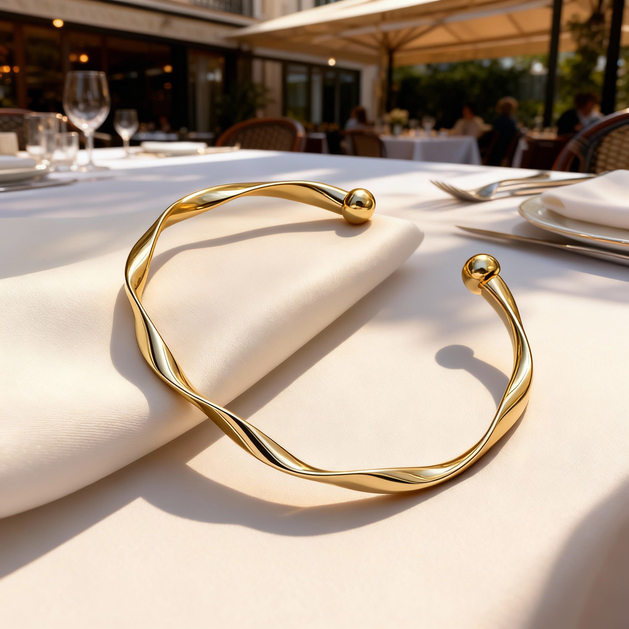 Pulsera minimalista retorcida 