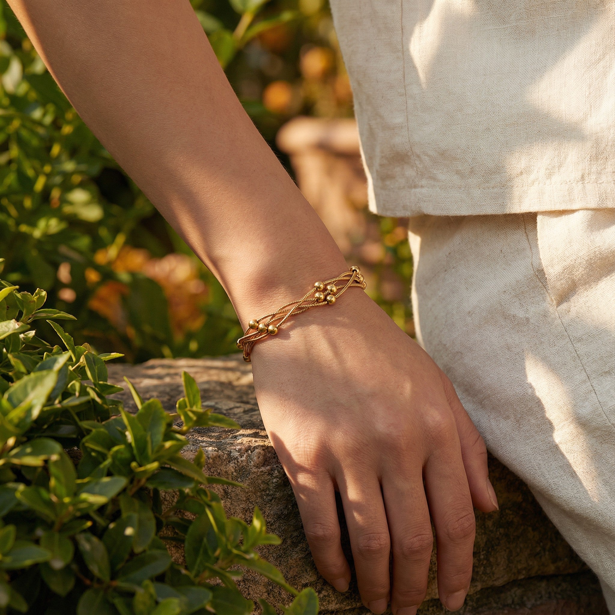 Pulsera de cuentas dobles